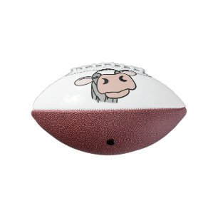 Balón De Fútbol Americano vaca de dibujos animados negro blanco rosa beso gr