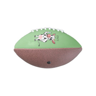 Balón De Fútbol Americano Vaca feliz con personalizado de biberón