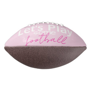 Balón De Fútbol Americano Vamos a jugar algún fútbol deportes rosa