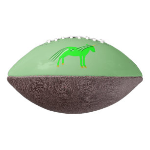 Balón De Fútbol Americano Verde irlandés lindo y unicornio de oro