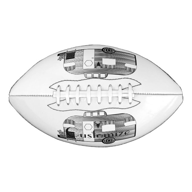 Balón De Fútbol Americano Viajero Caravana de caravanas Thunder_Cove (Anverso)