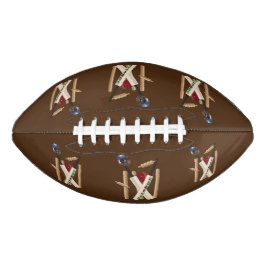 Balón De Fútbol Americano Wickets, Bats Y Balas De Cricket