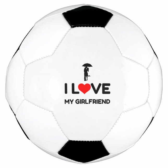 BALÓN DE FÚTBOL AMO A MI NOVIA. (Anverso)