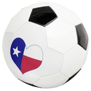 Balón De Fútbol Amo el corazón de la bandera de Texas