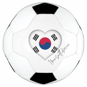 Balón De Fútbol Amo la bandera de Corea del Sur Colores de la pelo