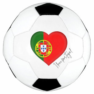 Balón De Fútbol Amo la bandera de Portugal Colores Bola de fútbol