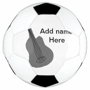 Balón De Fútbol Añadir el nombre texto guitarra acústica marrón ed