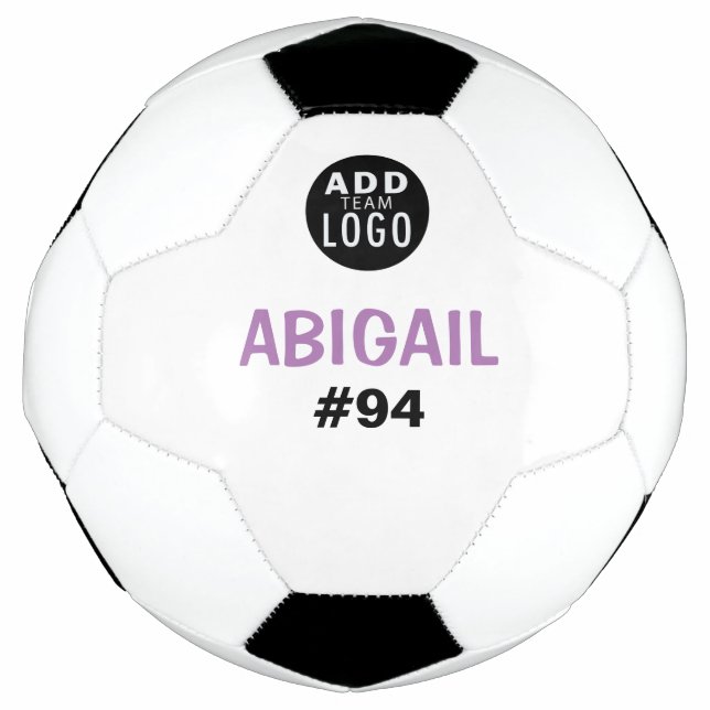 Balón De Fútbol Añadir Un Logo De Equipo Niños Personalizados Púrp (Anverso)