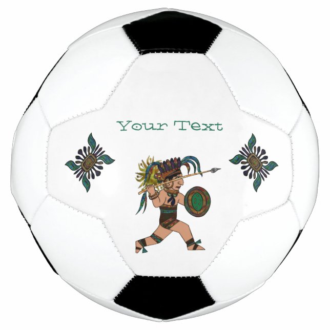Balón De Fútbol Anciano Guerrero Nativo Estadounidense (Anverso)