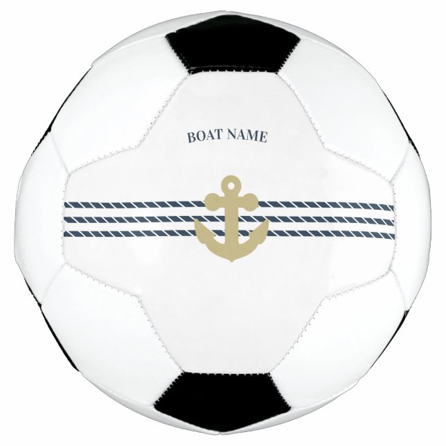 Balón De Fútbol Ancla de barco náutico, cuerda (Anverso)