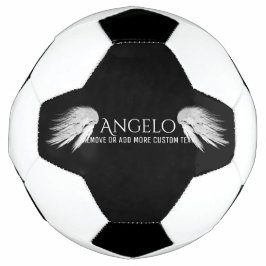 Balón De Fútbol ANGEL WINGS Black Custom Name