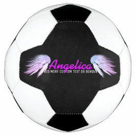 Balón De Fútbol ANGEL WINGS Color de fantasía con nombre púrpura
