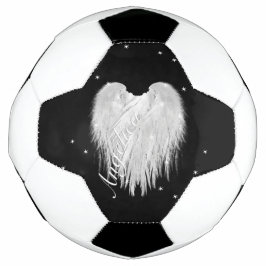 Balón De Fútbol ANGEL WINGS Heart Black Starry Night