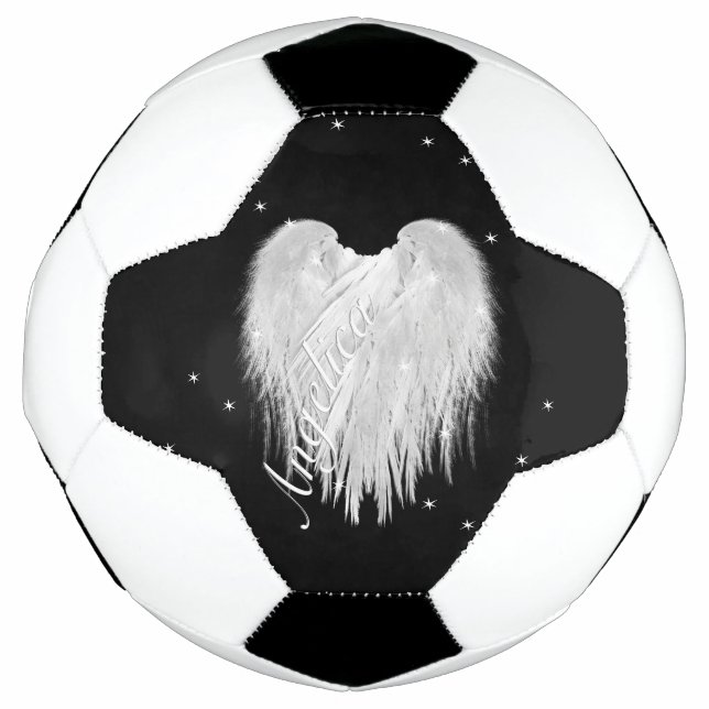 Balón De Fútbol ANGEL WINGS Heart Black Starry Night (Anverso)