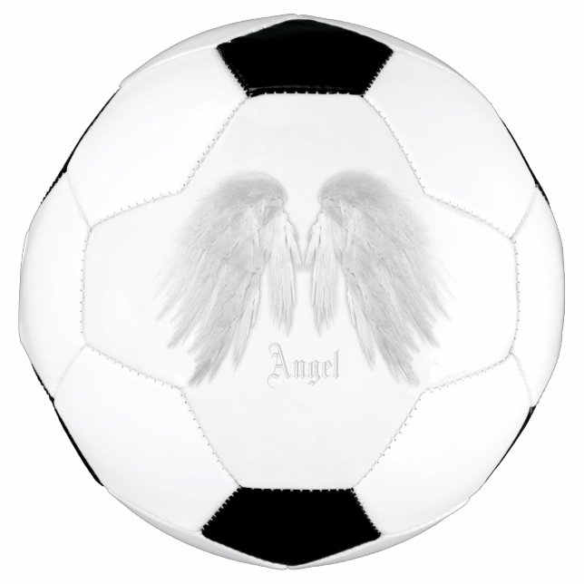 Balón De Fútbol ANGEL WINGS White Custom Name (Anverso)