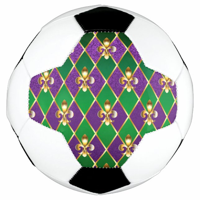 Balón De Fútbol Antecedentes de joyas Mardi Gras (Anverso)