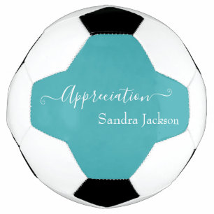 Balón De Fútbol Apreciación minimalista del guión blanco azul Verd