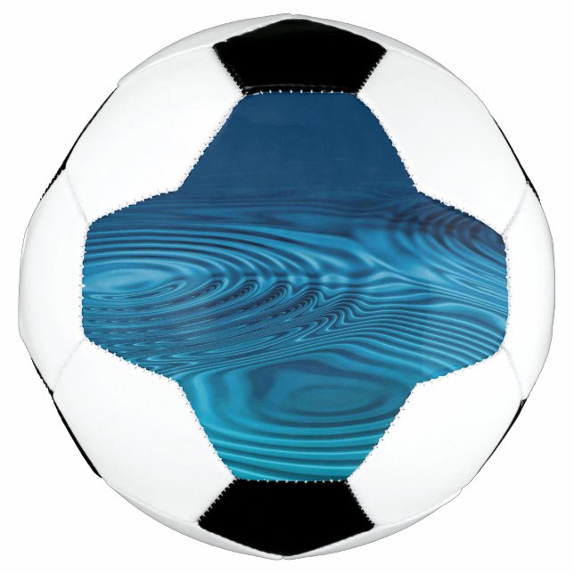Balón De Fútbol Aqua Blue Ripples (Anverso)