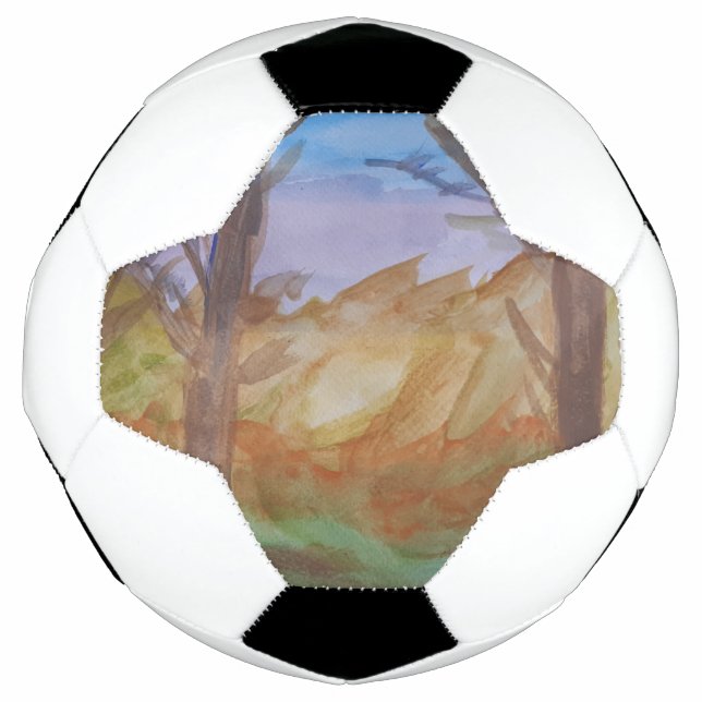 Balón De Fútbol Árboles del atardecer (Anverso)
