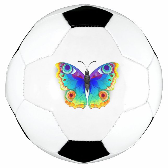 Balón De Fútbol Arcoiris mariposa Peacock Eye (Anverso)