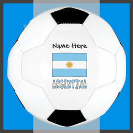 Balón De Fútbol Argentina y bandera argentina personalizada 