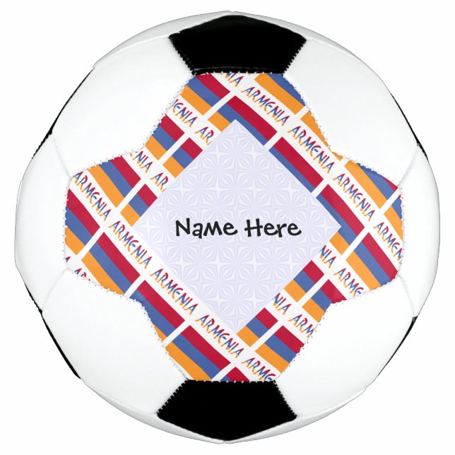 Balón De Fútbol Armenia y la bandera armenia son personalizadas (Anverso)