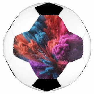 Balón De Fútbol Arte de galaxia colorida explosión cósmica abstrac