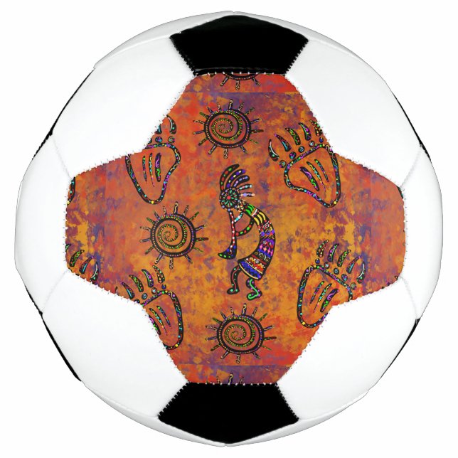 Balón De Fútbol Arte de Kokopelli (Anverso)