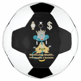 Balón De Fútbol Arte zen del mono que manifiesta riqueza