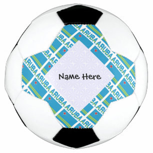 Balón De Fútbol Aruba Bandera Arubana Personalizada en mosaico 