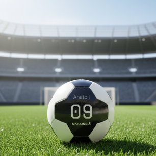 Balón De Fútbol Atleta Nacional Ucraniano Minimalista Personalizad