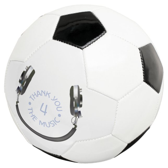 Balón De Fútbol Auriculares Sonriendo (Tres cuartos)