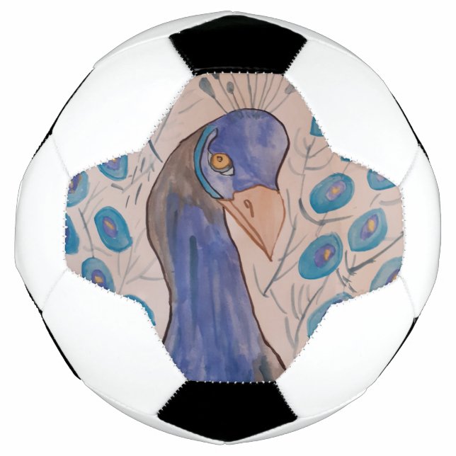 Balón De Fútbol Azul pavo real (Anverso)