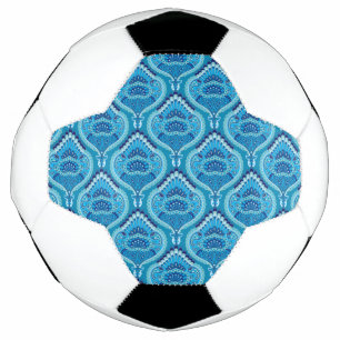 Balón De Fútbol Azulado - Paisley Plumeado