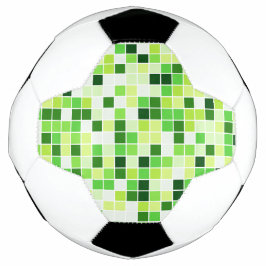Balón De Fútbol Baldosas de piscina, mosaicos verdes, patrón geomé