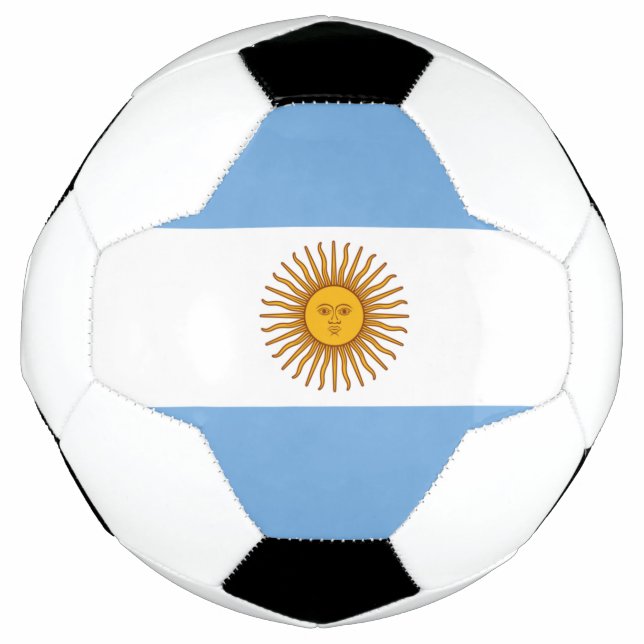 Balón De Fútbol Balonceses de la bandera argentina azules (Anverso)