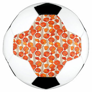 Balón De Fútbol Baloncesto de fútbol de Art Nouveau Poppies