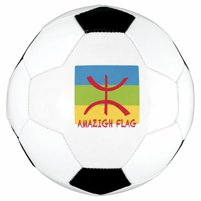Balón De Fútbol Bandera amazigh - bandera bereber-Drapeau Amazigh (Anverso)