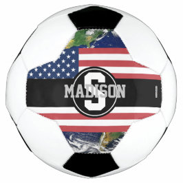 Balón de fútbol Bandera Americana Tierra Monograma
