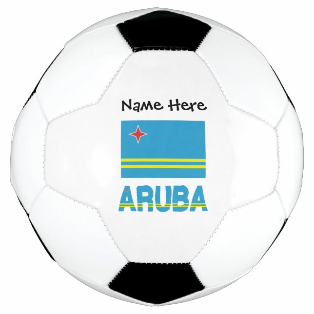 Balón De Fútbol Bandera Aruba personalizada (Anverso)