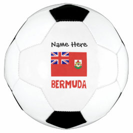 Balón De Fútbol Bandera bermudeña personalizada con nombre 