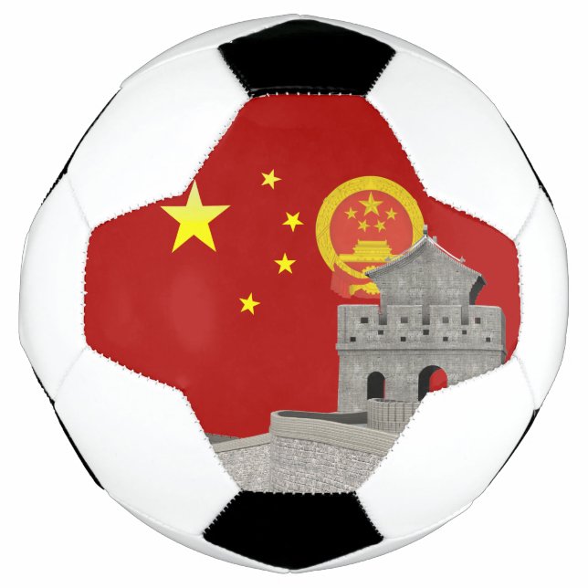 Balón De Fútbol Bandera china (Anverso)