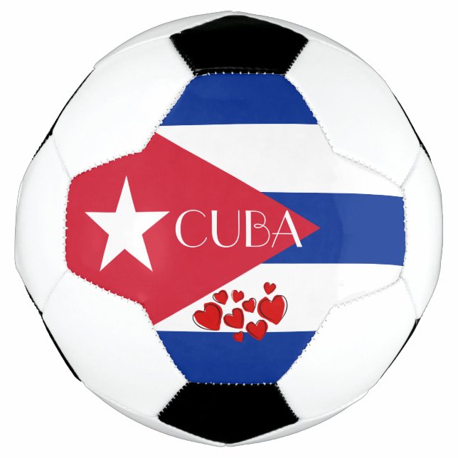 Balón De Fútbol Bandera cubana (Anverso)