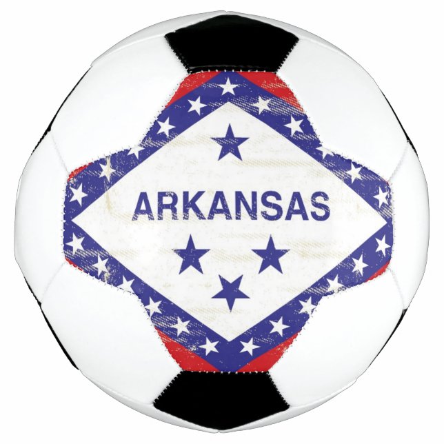 Balón De Fútbol Bandera de arkansas (Anverso)