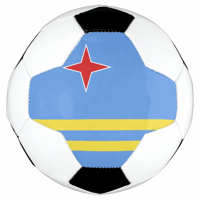 Balón De Fútbol Bandera de Aruba (Anverso)