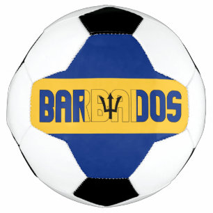 Balón De Fútbol Bandera de Barbados Adorable Patriótico