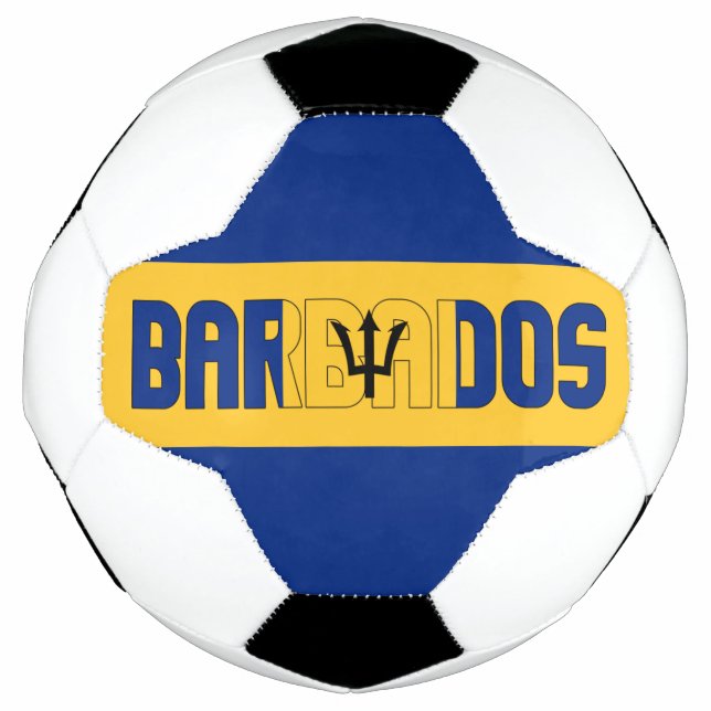 Balón De Fútbol Bandera de Barbados Adorable Patriótico (Anverso)