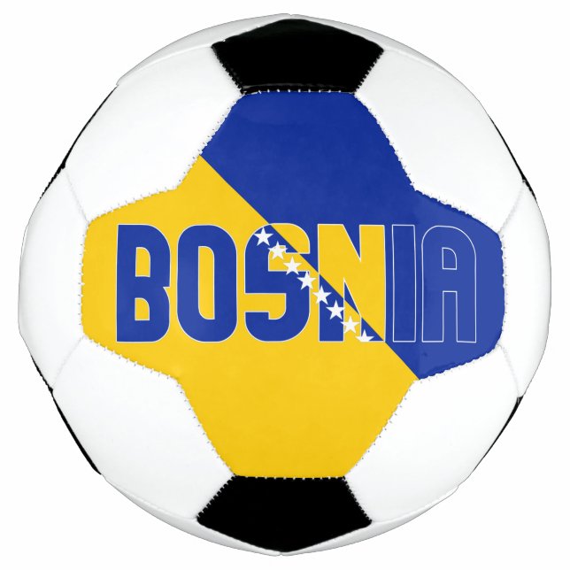 Balón De Fútbol Bandera de Bosnia y Herzegovina Adorable Patriótic (Anverso)
