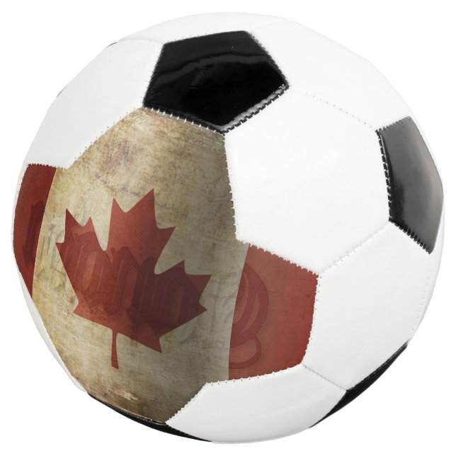 Balón De Fútbol Bandera de Canadá / Grunge... (Tres cuartos)