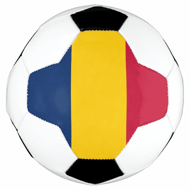 Balón De Fútbol Bandera de Chad (Anverso)
